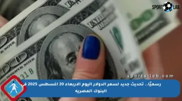 رسميًا.. تحديث جديد لسعر الدولار اليوم الأربعاء 20 أغسطس 2025 في البنوك المصرية
